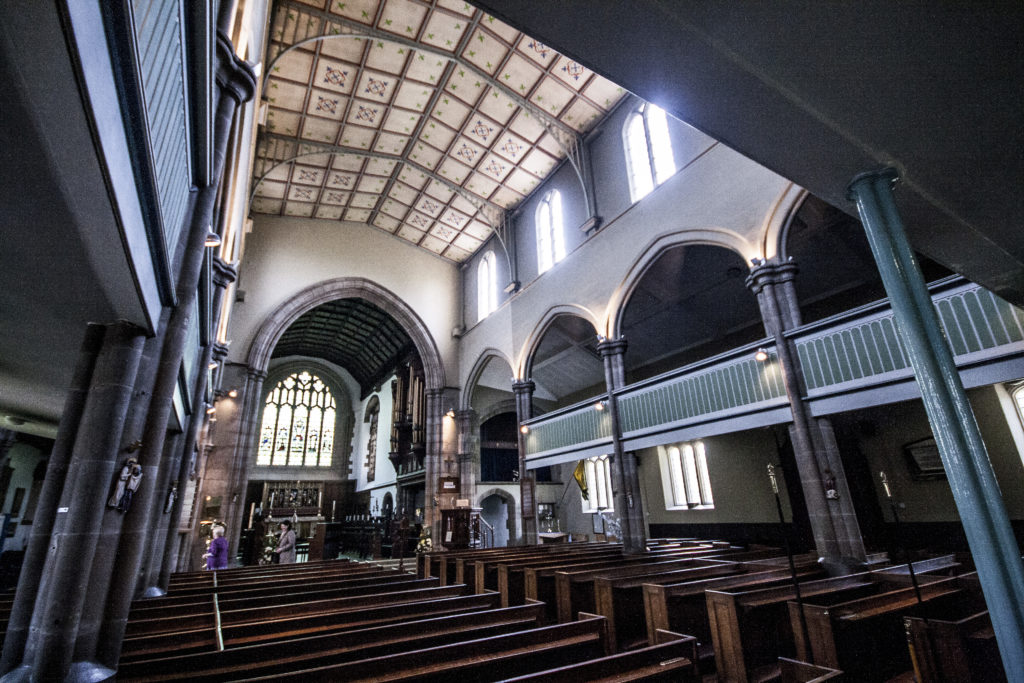 The interior of St Augustine's church