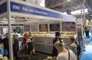 Me in costume at the Pen & Sword stall.